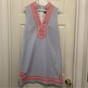 Jessica Howard Blue and Coral Sleeveless Shift Dress